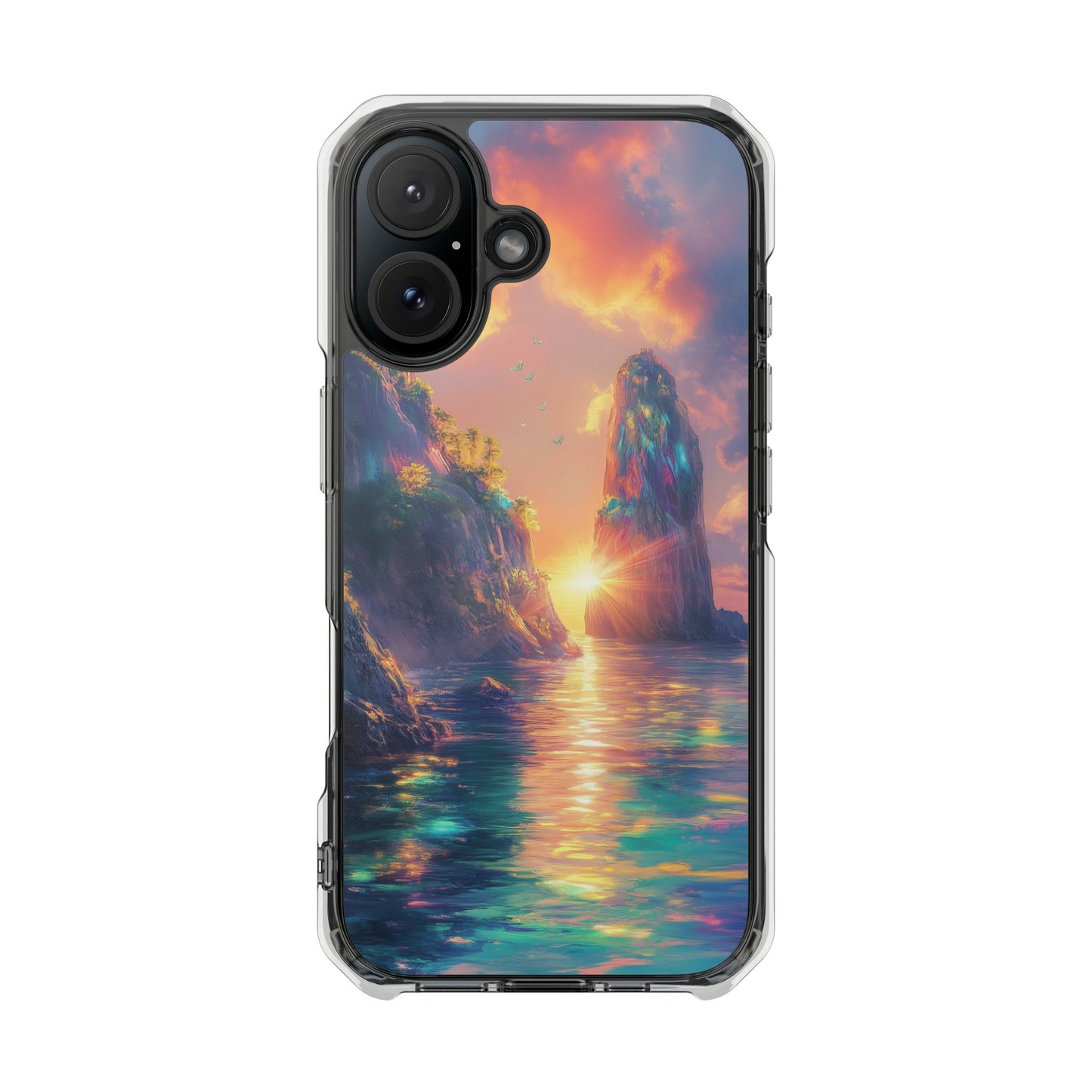 Iridescent Island Wave Magnetic Clear iPhone Case