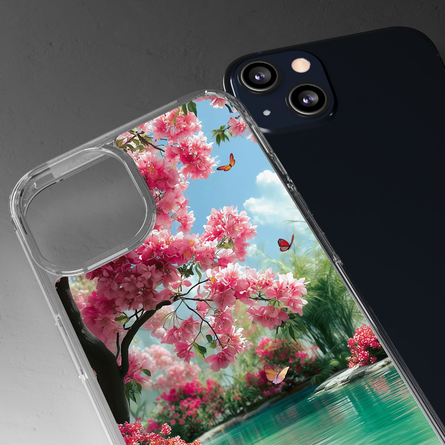 Enchanted Blossom Tree Clear iPhone Case – Boho Floral Nature Design