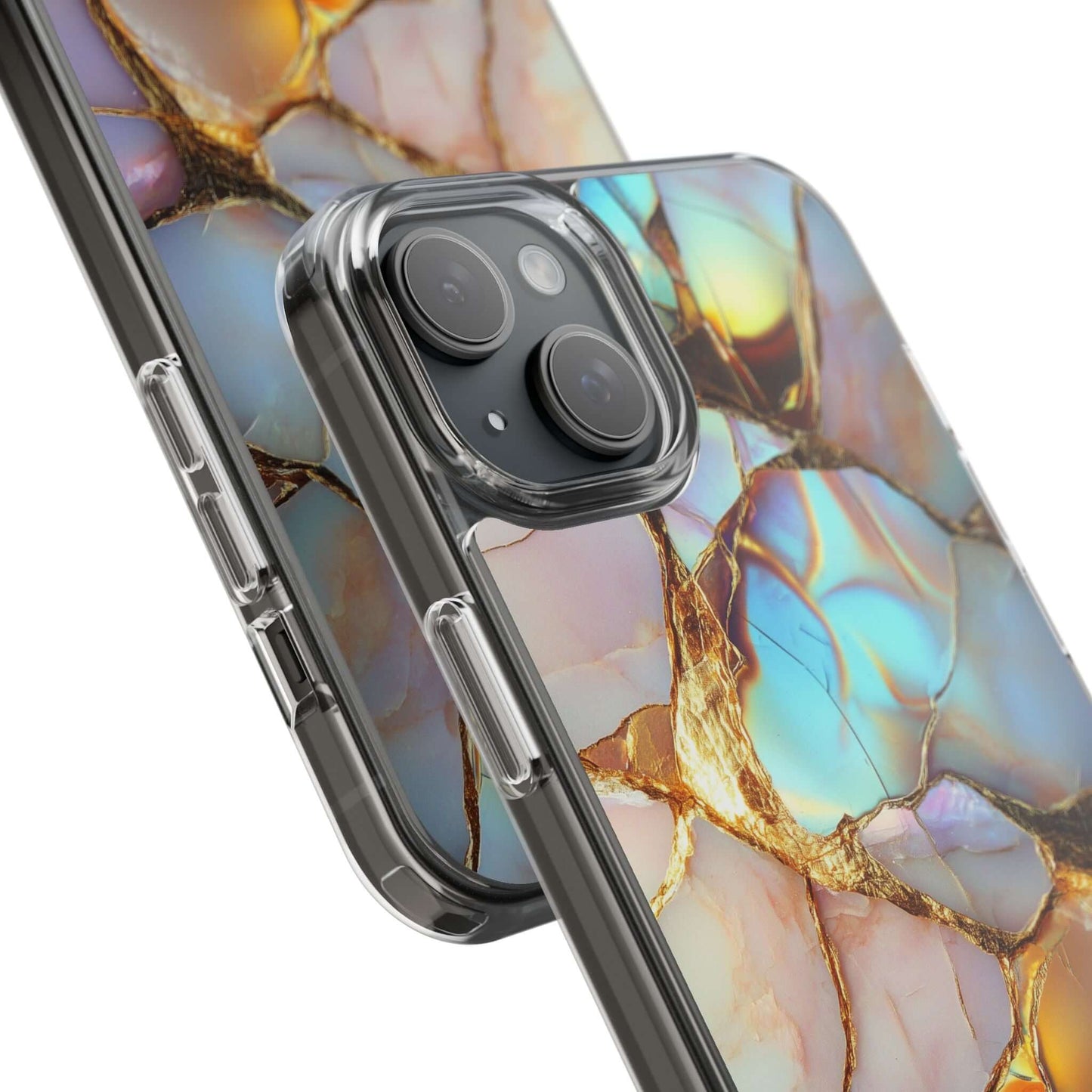Elegant Iridescent Gold Marble iPhone Case
