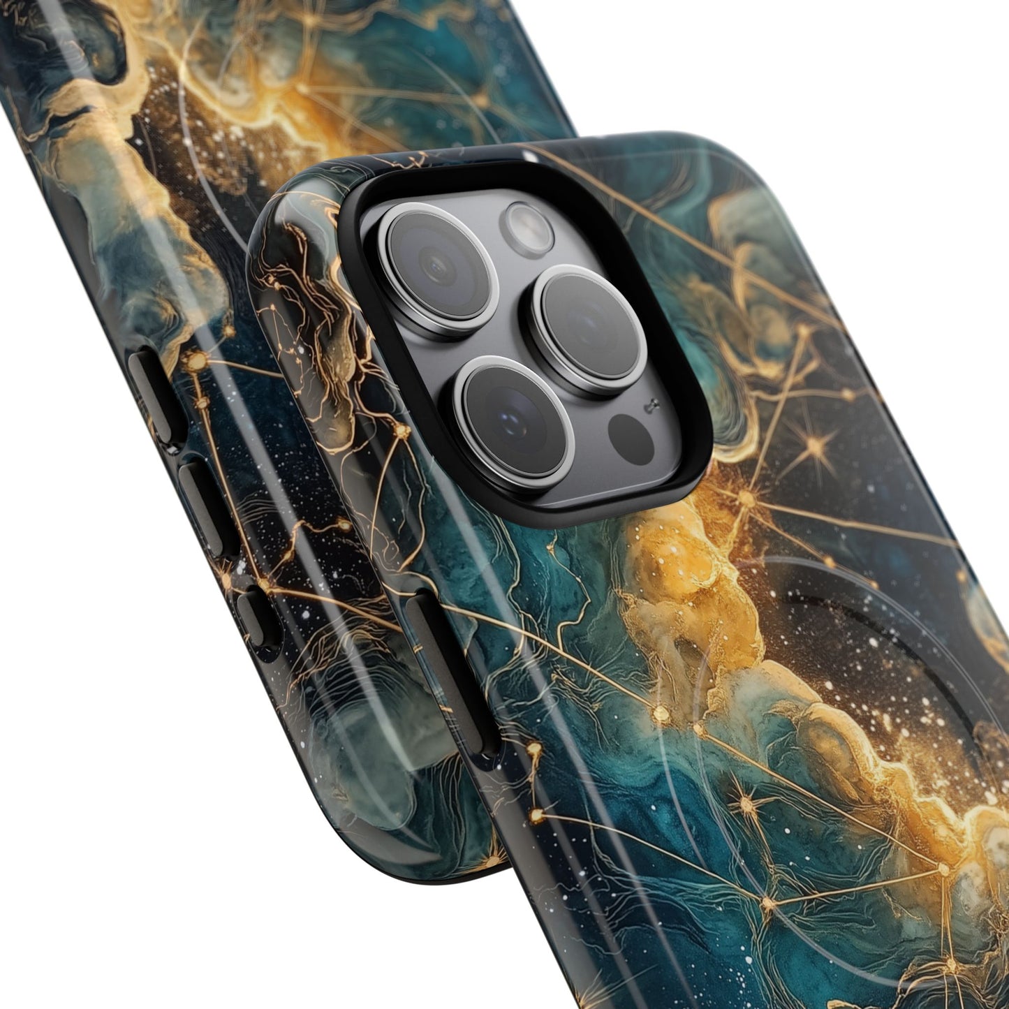 Cosmic Tough Magnetic iPhone Case - Nebula Design, Durable Protection