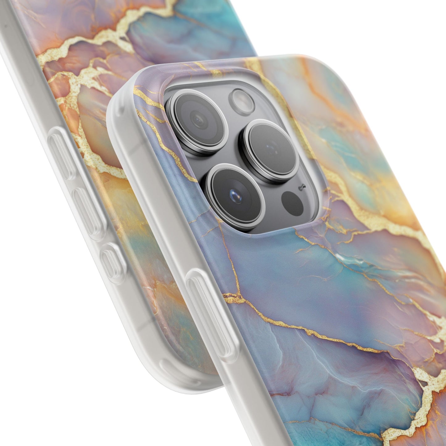 Golden Ocean Marble iPhone Flexi Case