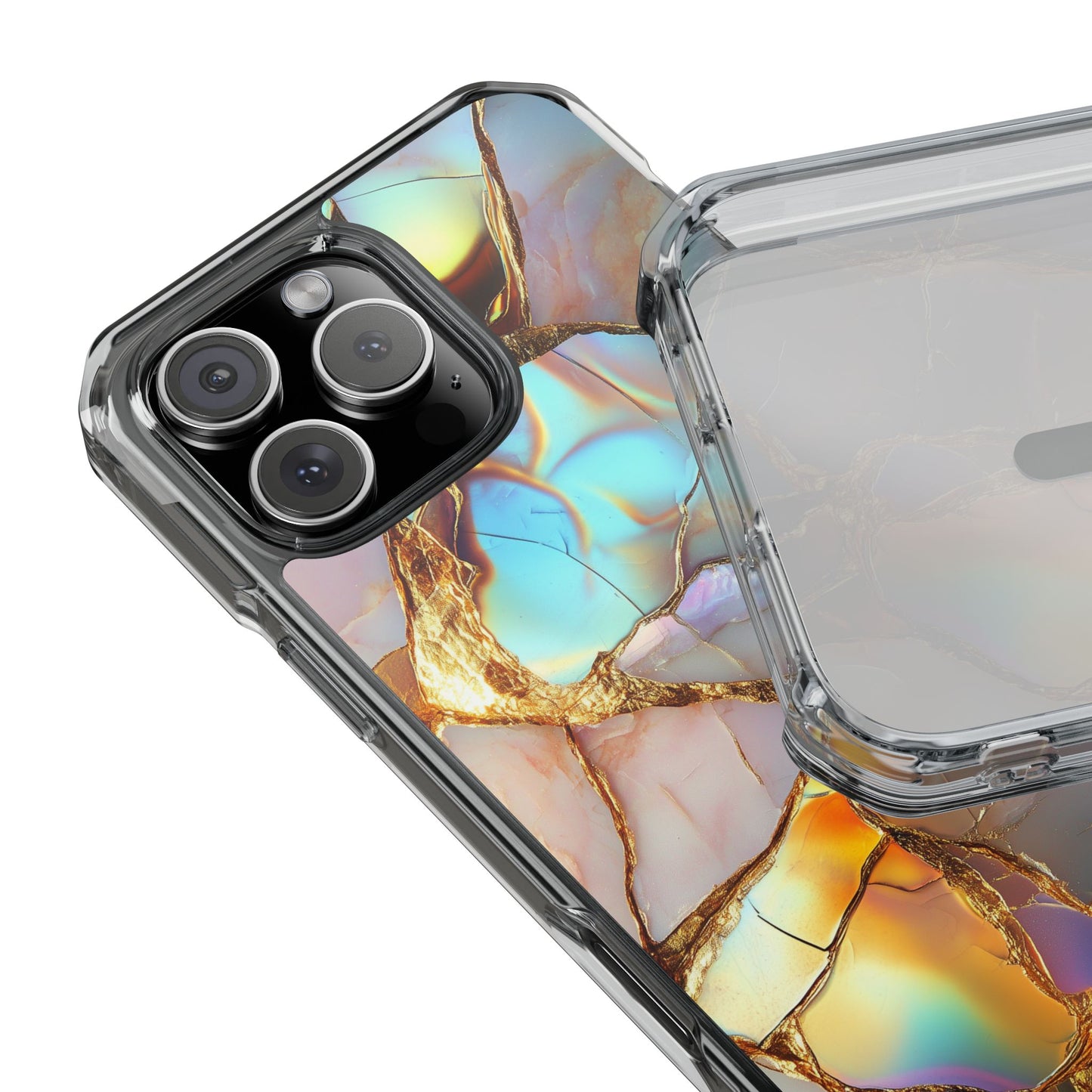 Elegant Iridescent Gold Marble iPhone Case