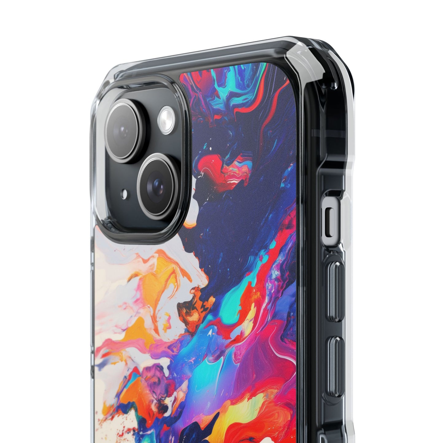 Vibrant Colorful Abstract Phone Case – Magnetic Clear Case for Bold & Stylish Protection