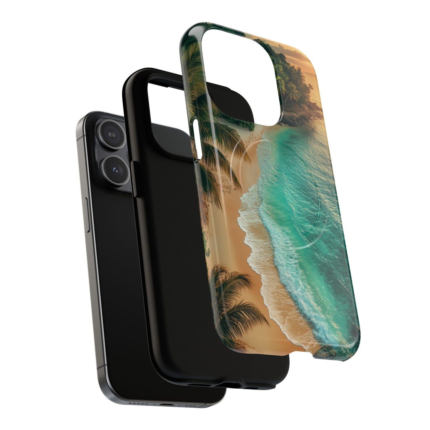 Tropical Beach Tough Magnetic Phone Case - Stylish Protection for Outdoor Lovers