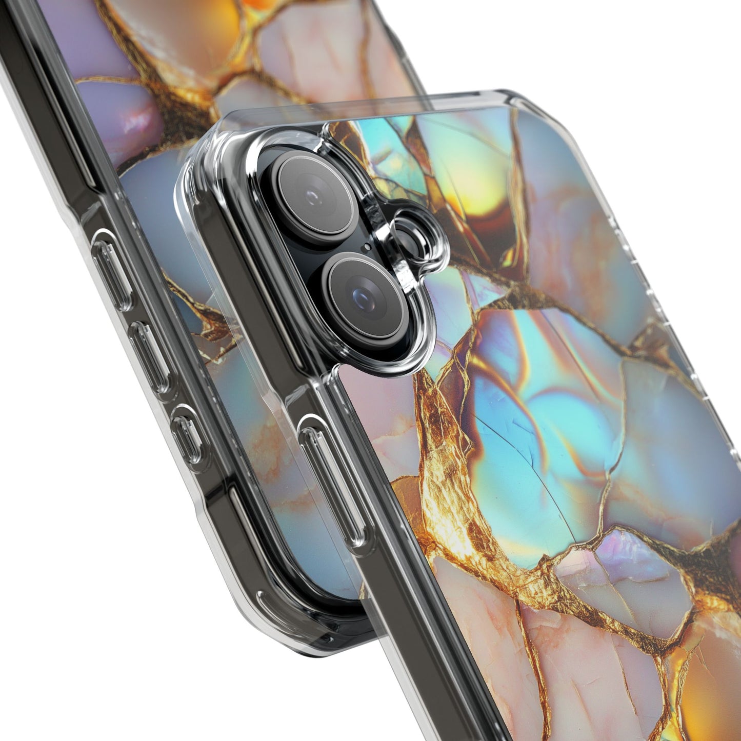 Elegant Iridescent Gold Marble iPhone Case