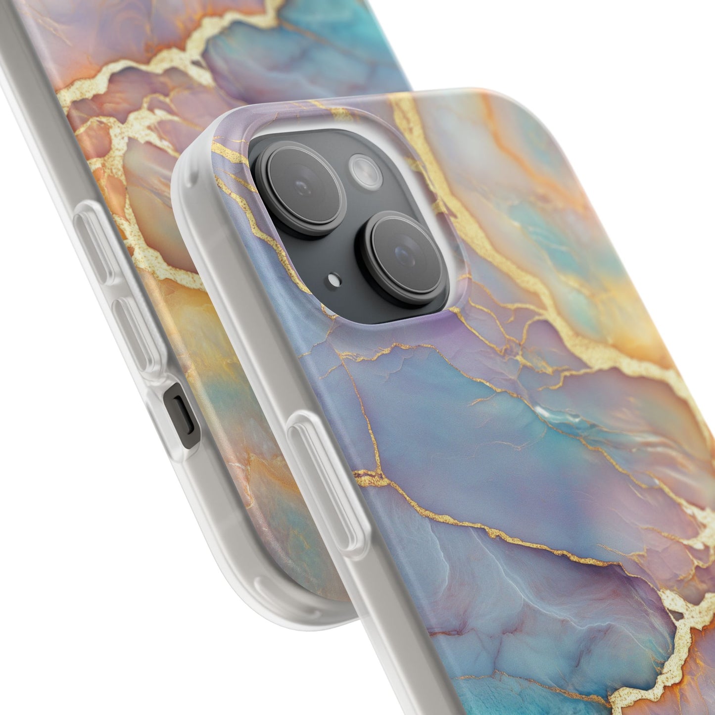 Golden Ocean Marble iPhone Flexi Case