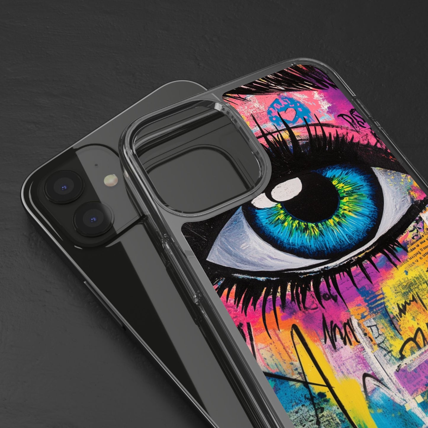 Vibrant Eye Art Clear iPhone Case - Stylish Protection for Trendsetters