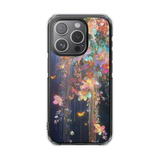 Magnetic Clear Impact Botanical iPhone Case