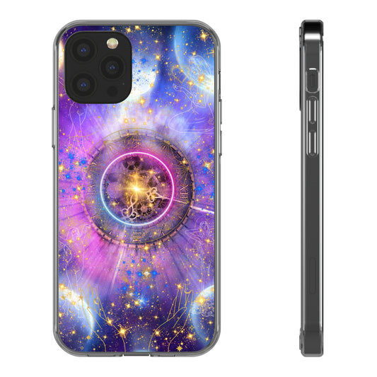 Stardust Dreams Clear iPhone Case – Magical Galaxy Art for Astrology Lovers