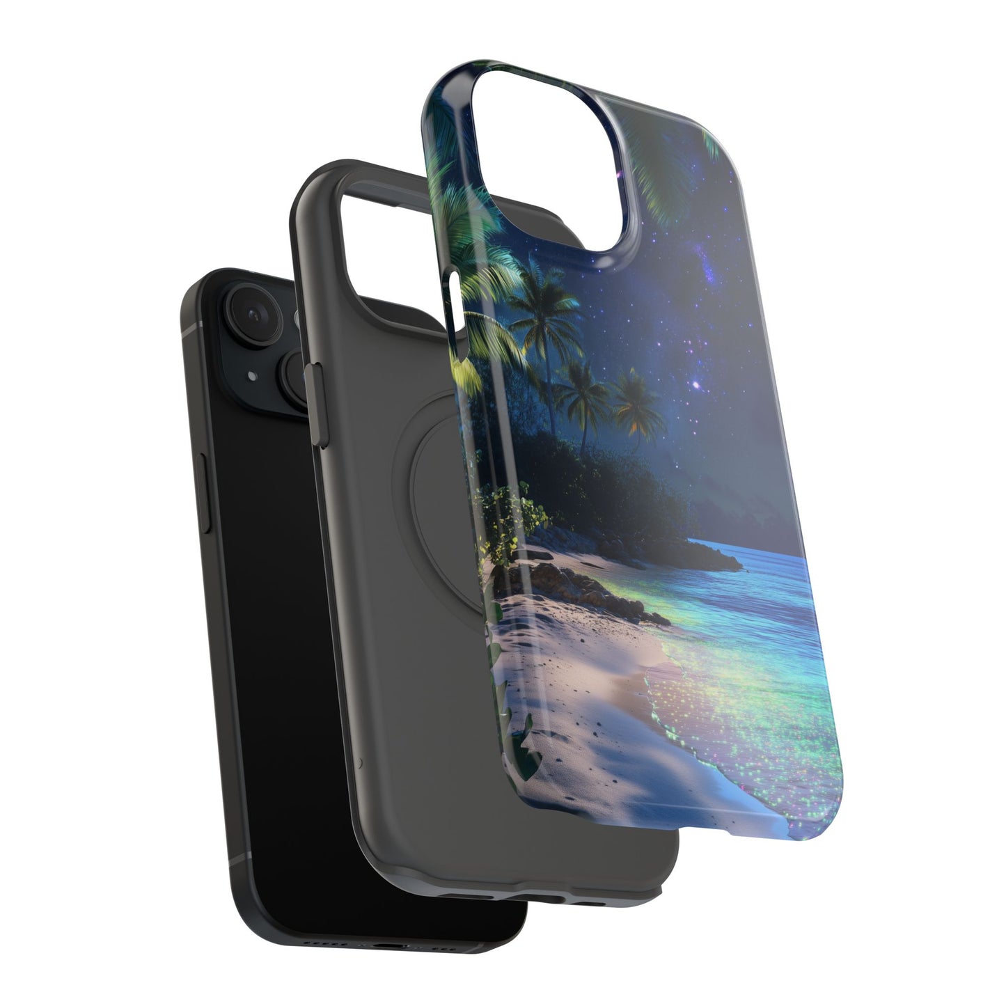 Tropical Night Glow Tough iPhone Case