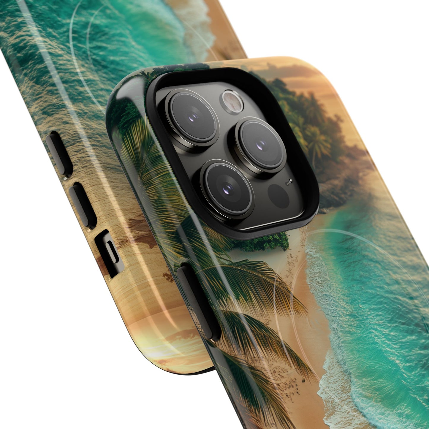 Tropical Beach Tough Magnetic Phone Case - Stylish Protection for Outdoor Lovers