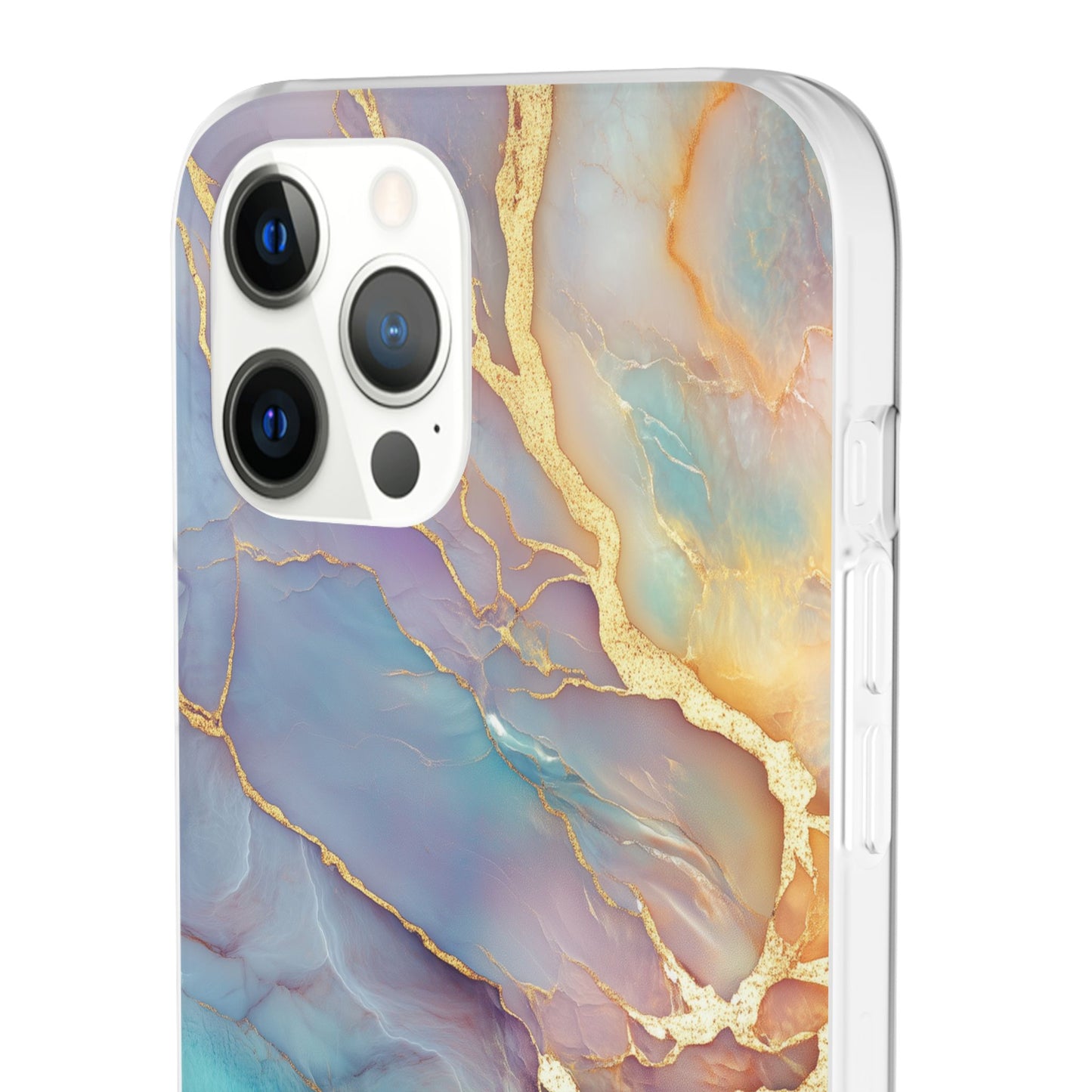 Golden Ocean Marble iPhone Flexi Case