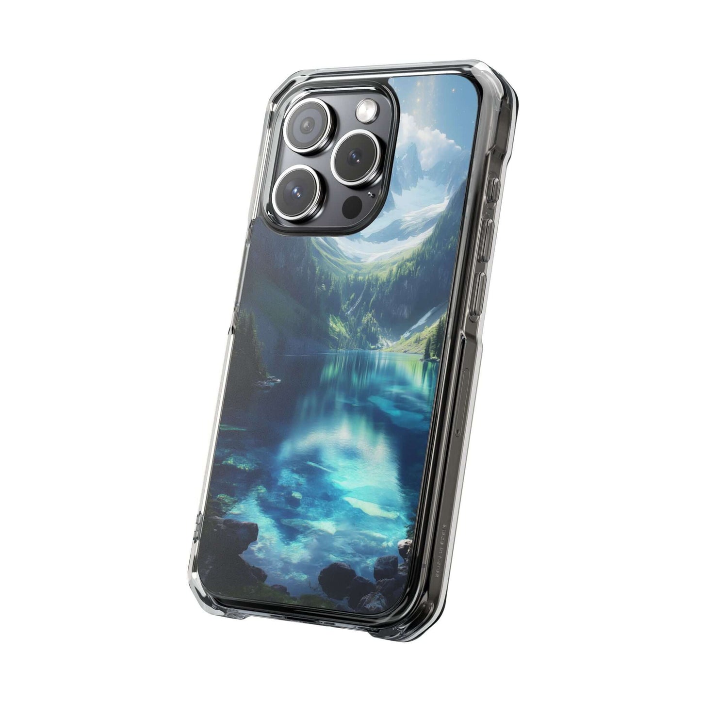 Ethereal Glacial Lake Magnetic Clear Impact iPhone Case