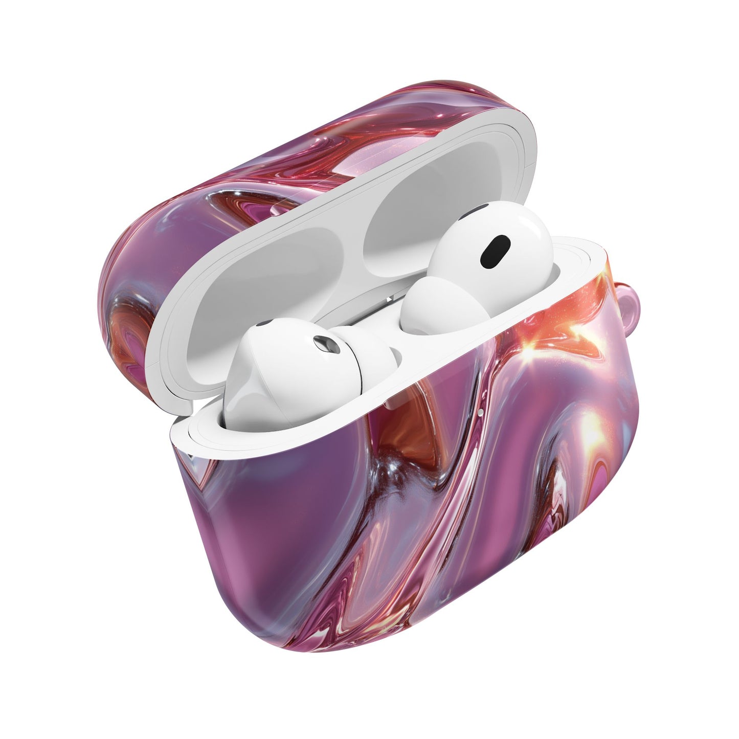 Pink Metallic Wave AirPod Case