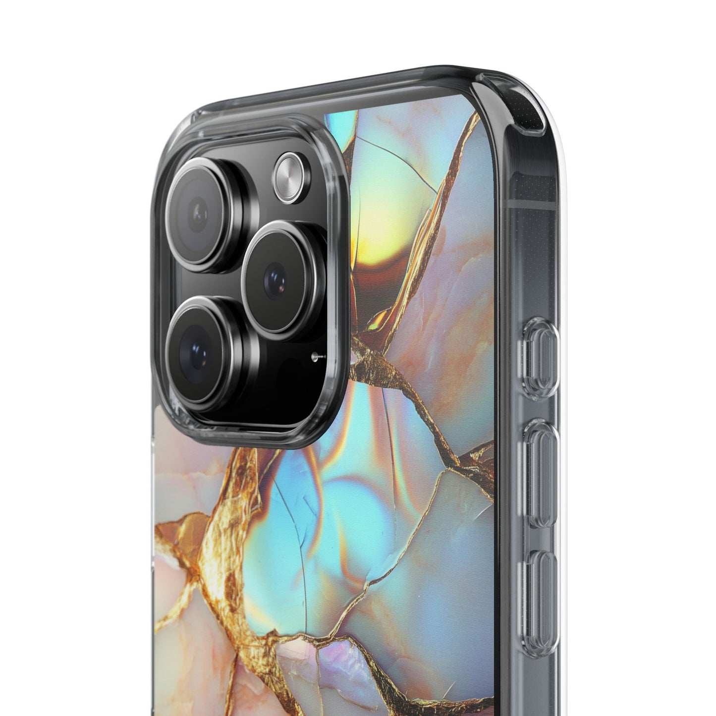 Elegant Iridescent Gold Marble iPhone Case