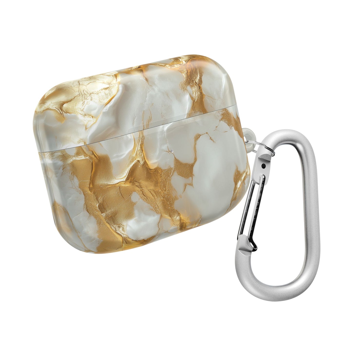 Lustrous Iridescent Gold & White Camo AirPods Case