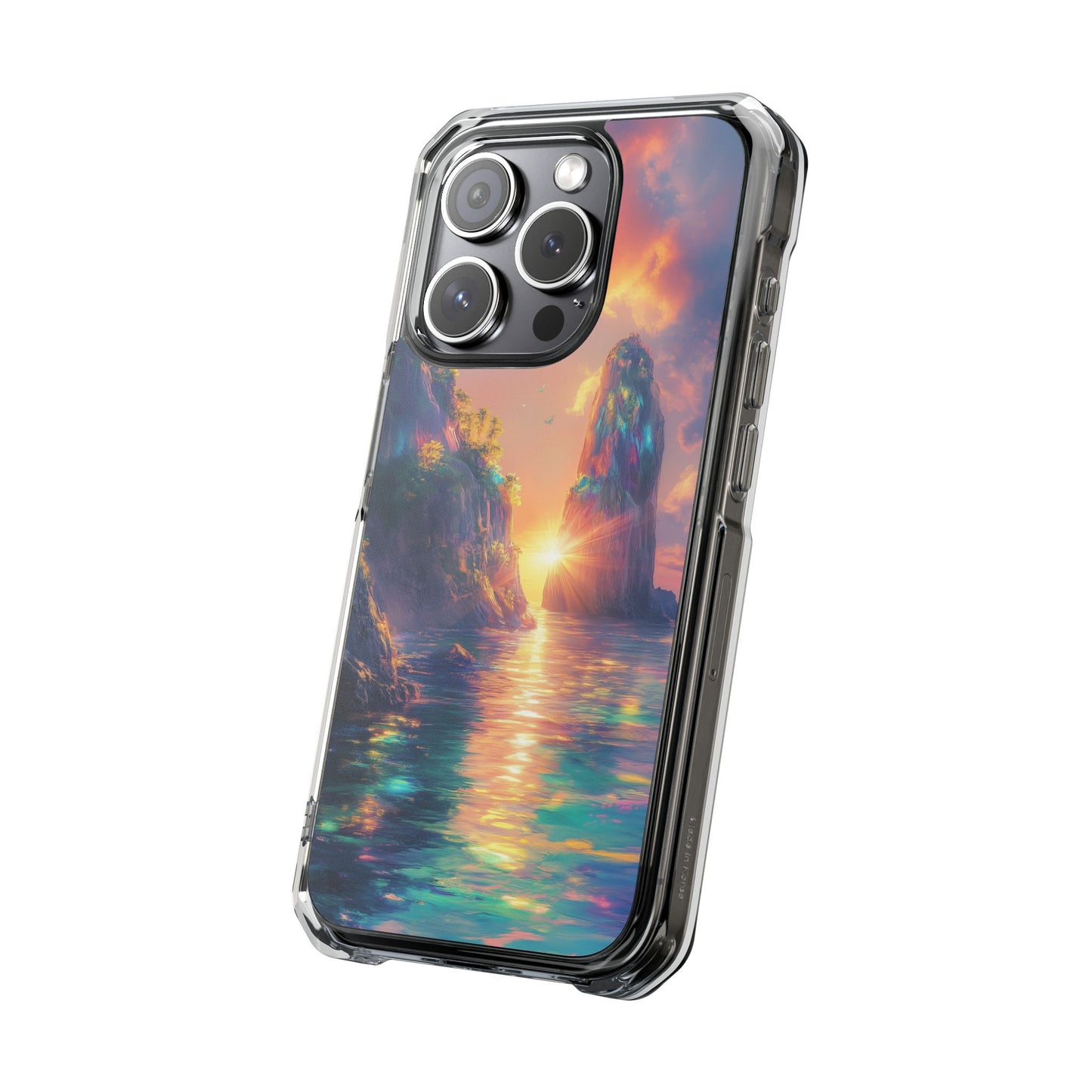 Iridescent Island Wave Magnetic Clear iPhone Case
