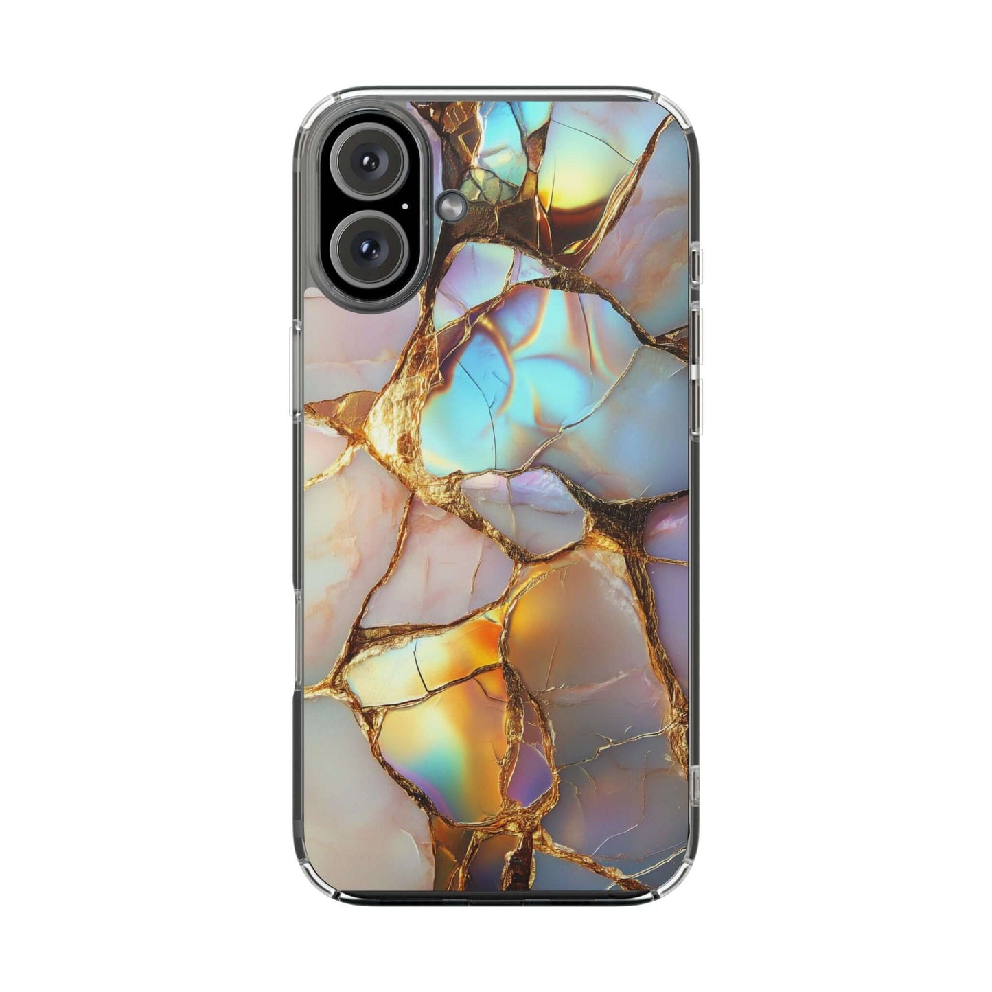 Elegant Iridescent Gold Marble iPhone Case