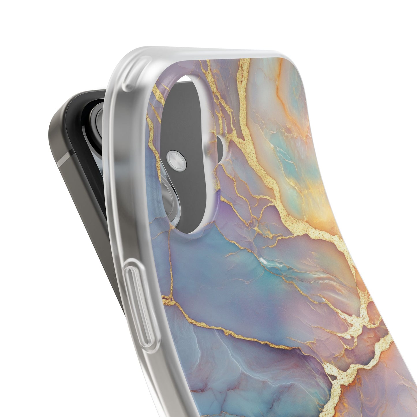 Golden Ocean Marble iPhone Flexi Case