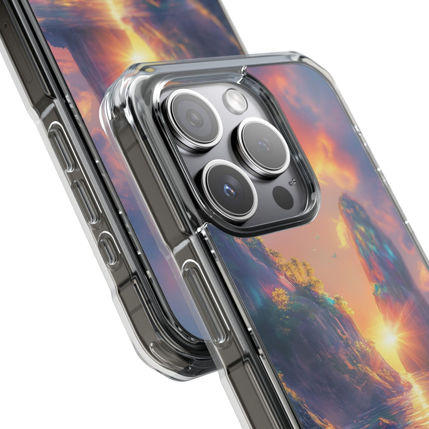 Iridescent Island Wave Magnetic Clear iPhone Case