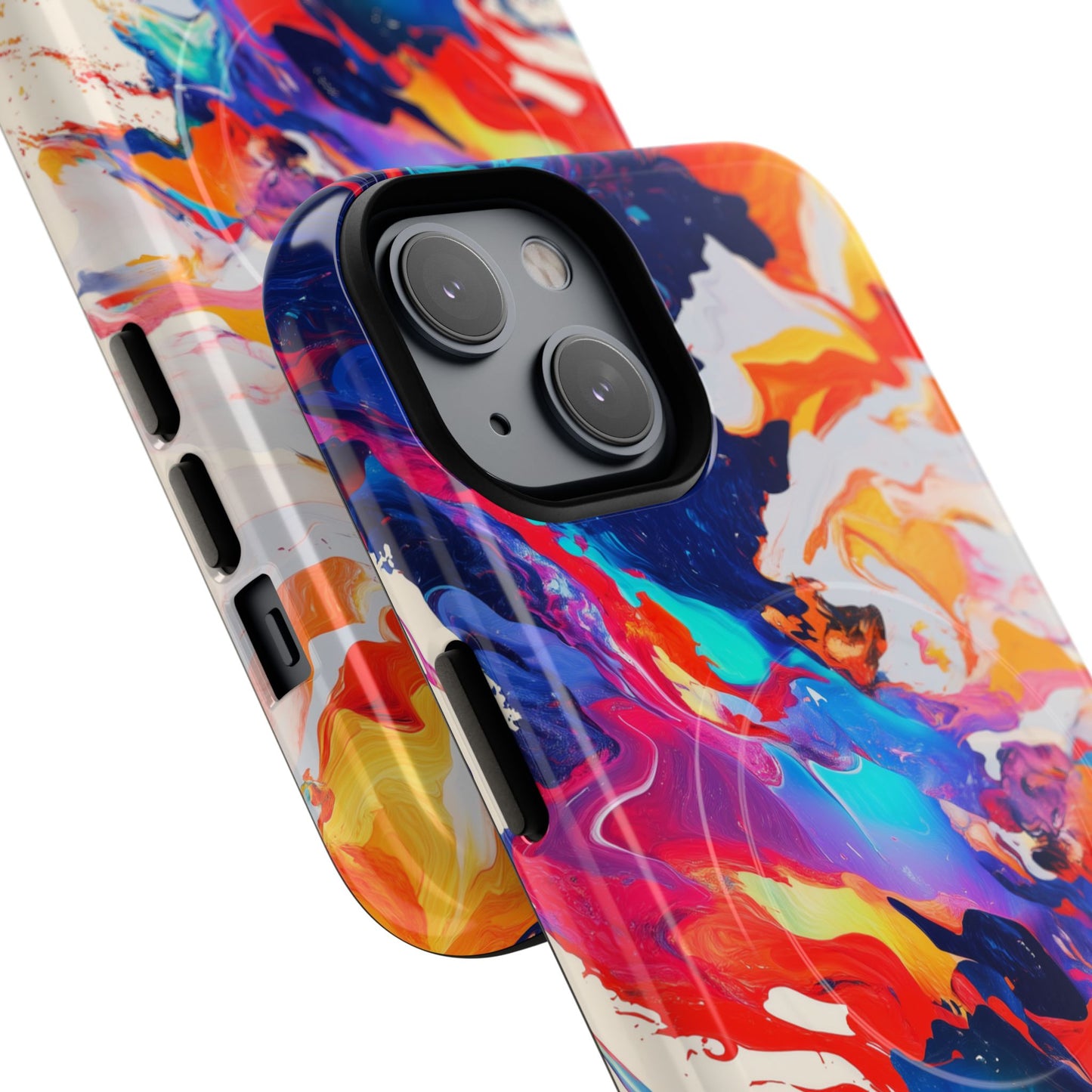 Vibrant Tough Magnetic Case - Color Splash Design for iPhone