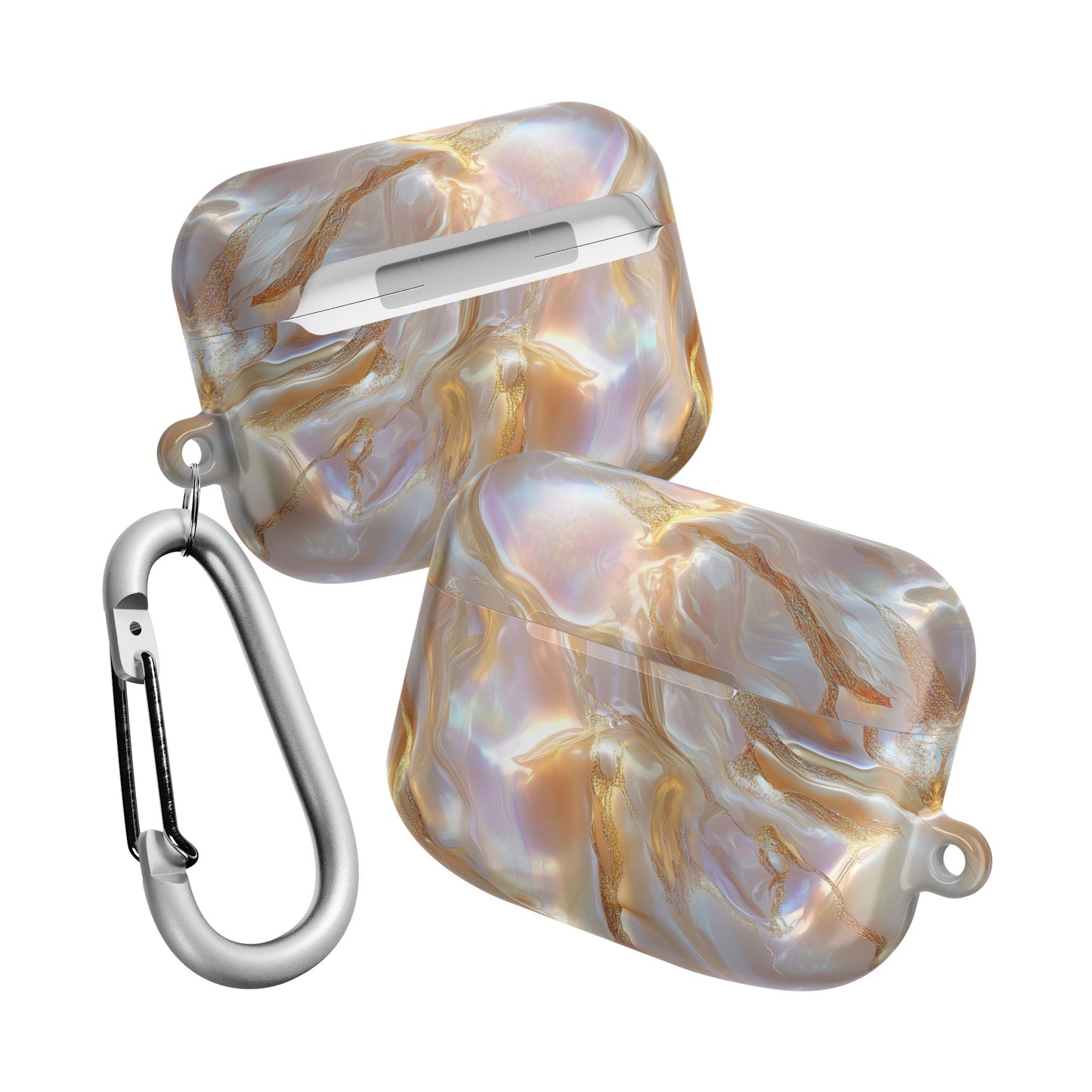 Lustrous Iridescent Gold & Mother of Pearl AirPod Case