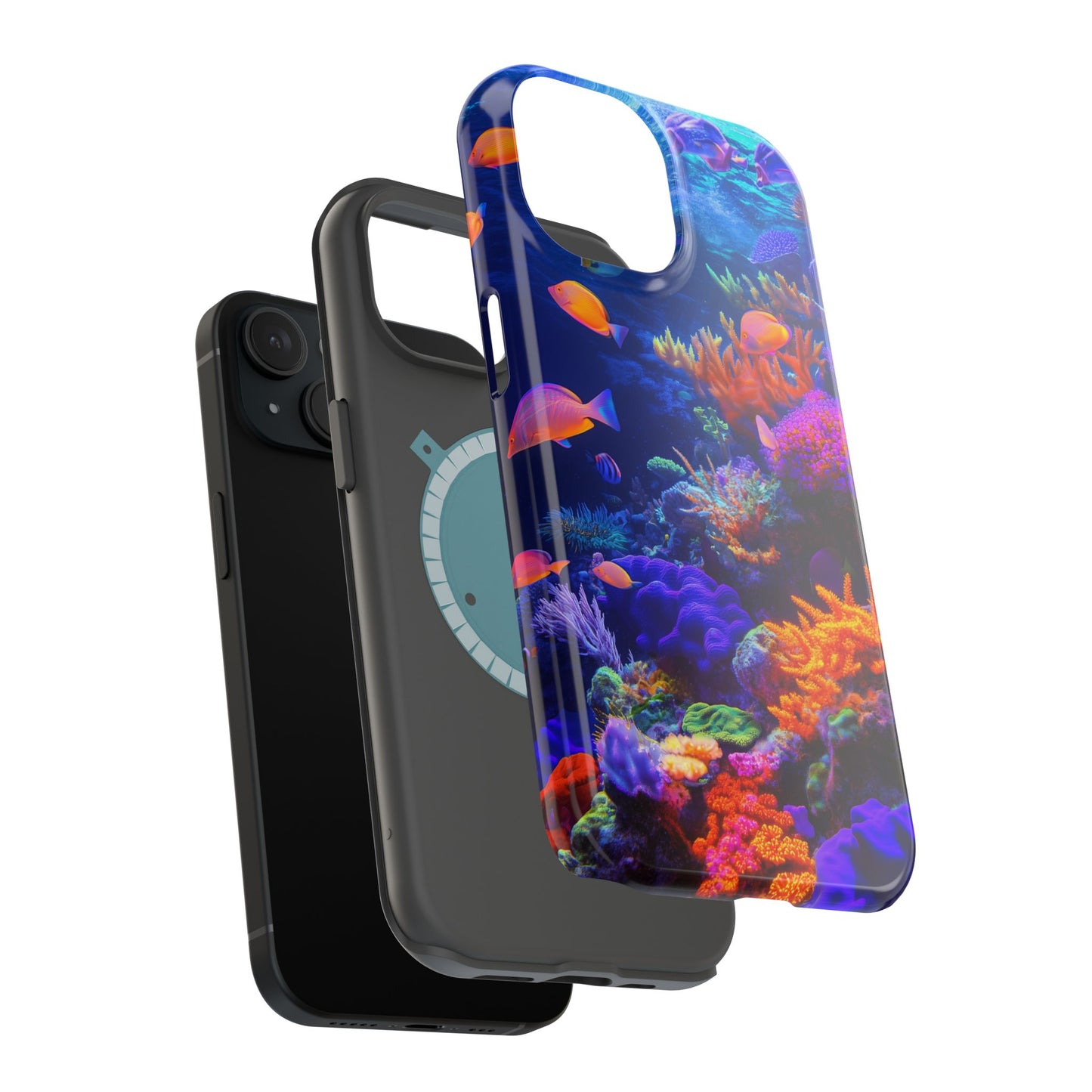 Prismatic Coral Reef Glow Magnetic Tough iPhone Case