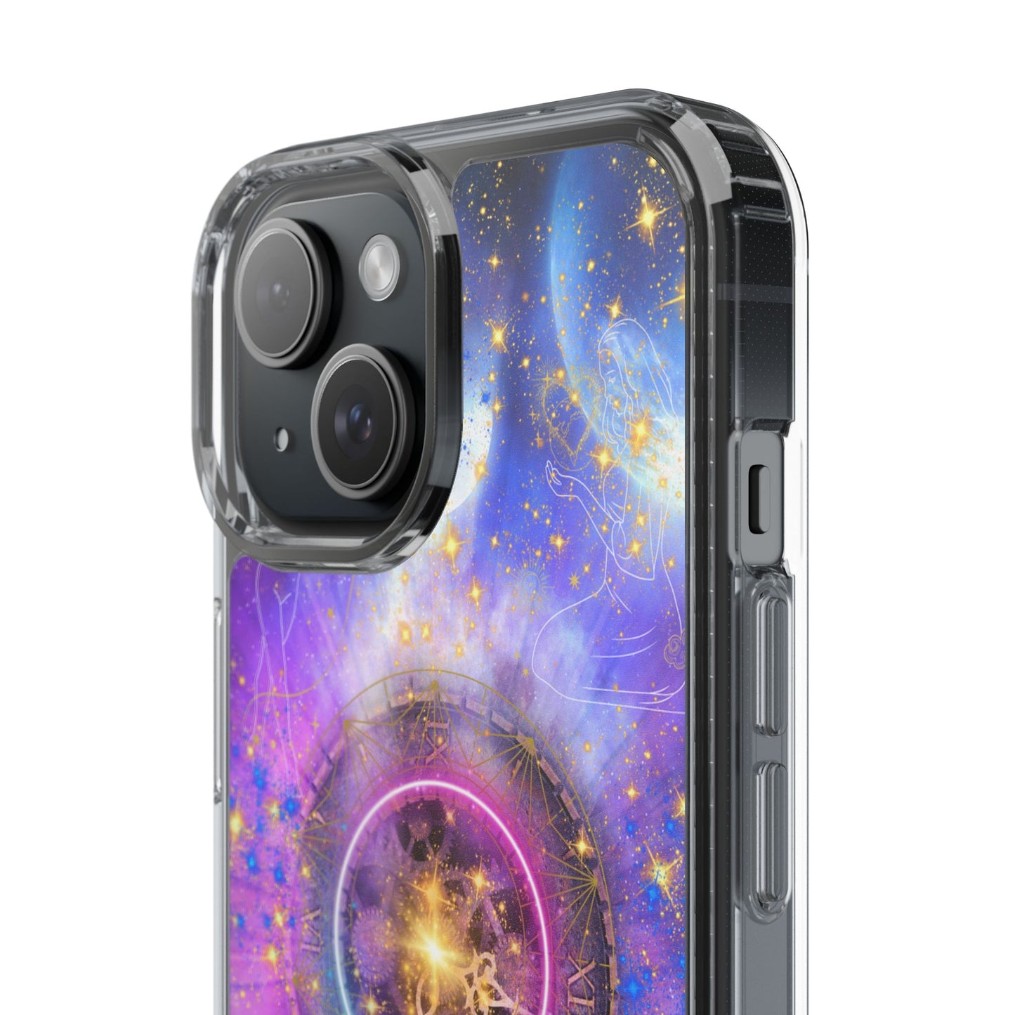 Stardust Dreams Clear iPhone Case – Magical Galaxy Art for Astrology Lovers