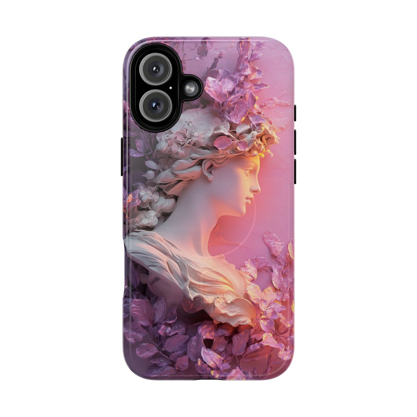 Elegant Floral Tough Magnetic Case for iPhone - Aesthetic Protection
