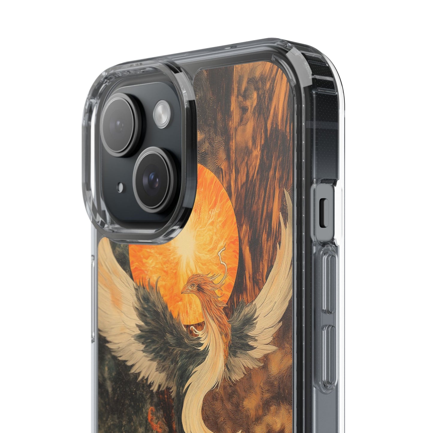 Phoenix Fire Clear iPhone Case - Artistic Protection for Creative Souls