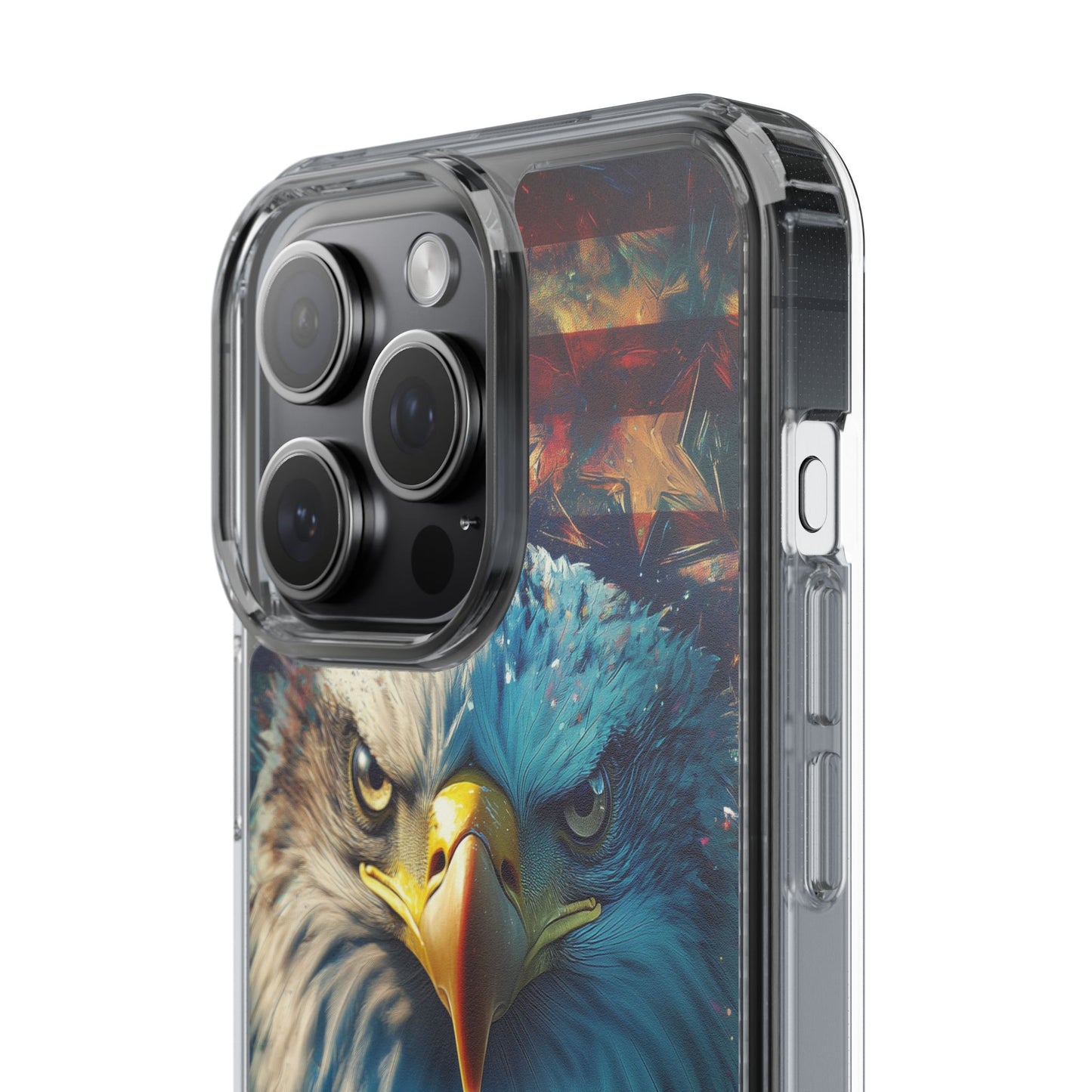 USA Eagle Design Clear Phone Case - Patriotic and Stylish