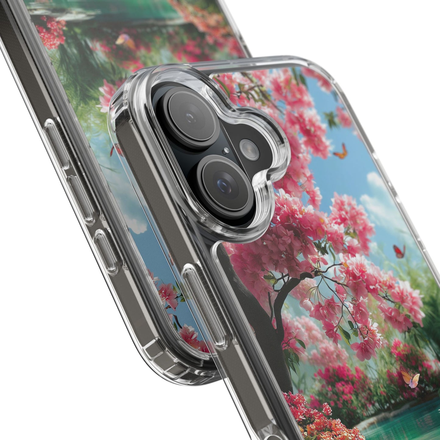 Enchanted Blossom Tree Clear iPhone Case – Boho Floral Nature Design