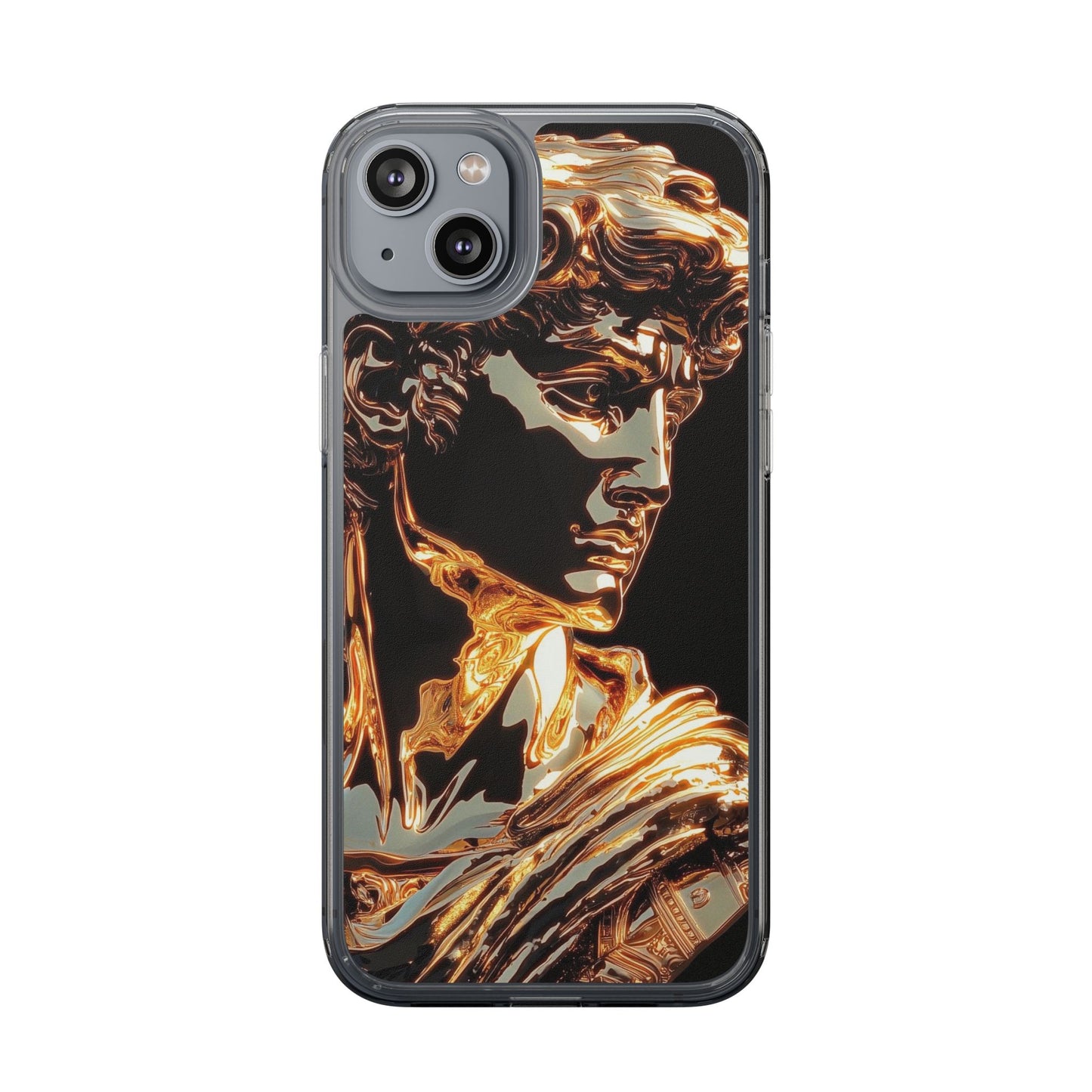Gold David Sculpture Phone Case – Renaissance Inspired Luxury Art Design