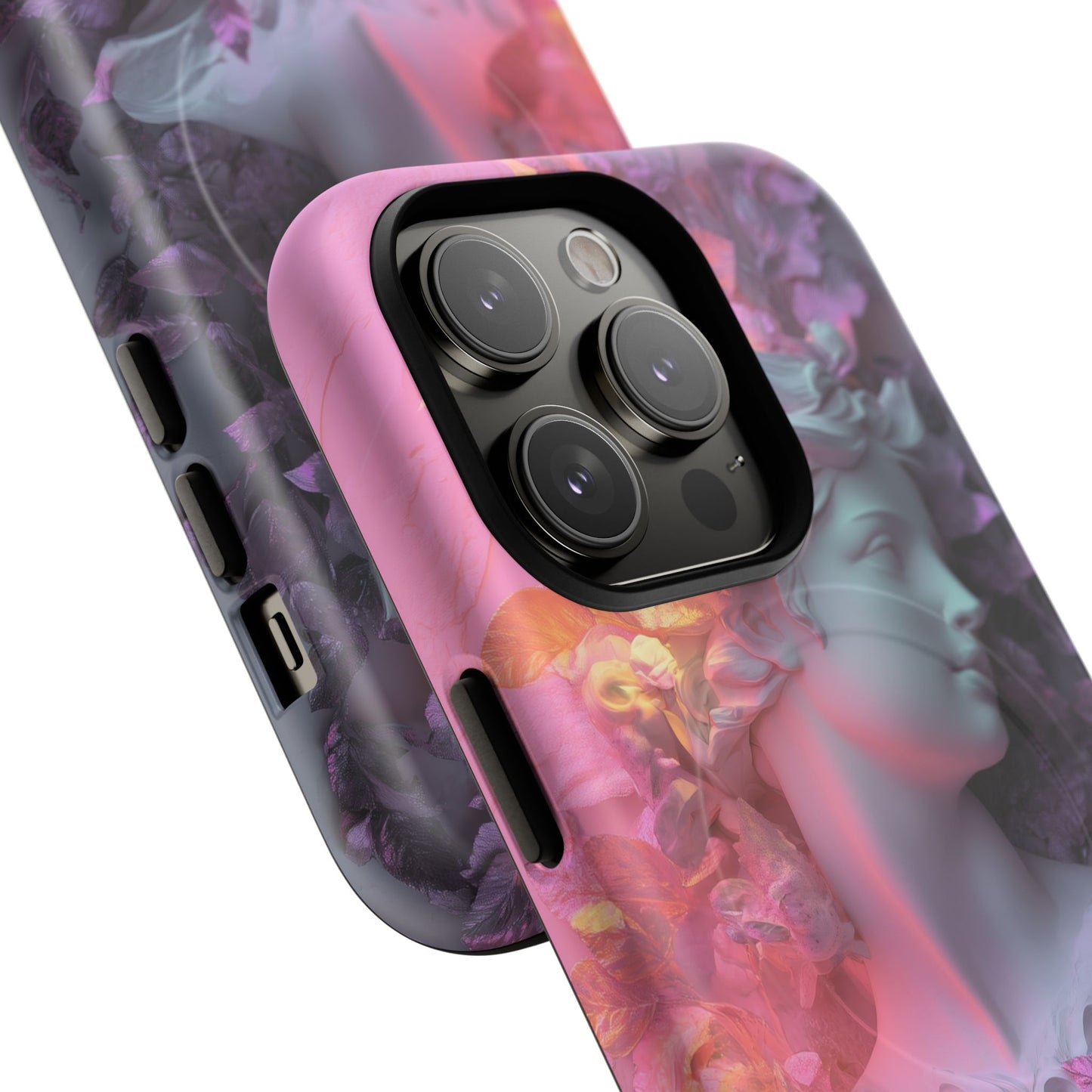 Artistic Tough Magnetic iPhone Case - Floral Goddess Design