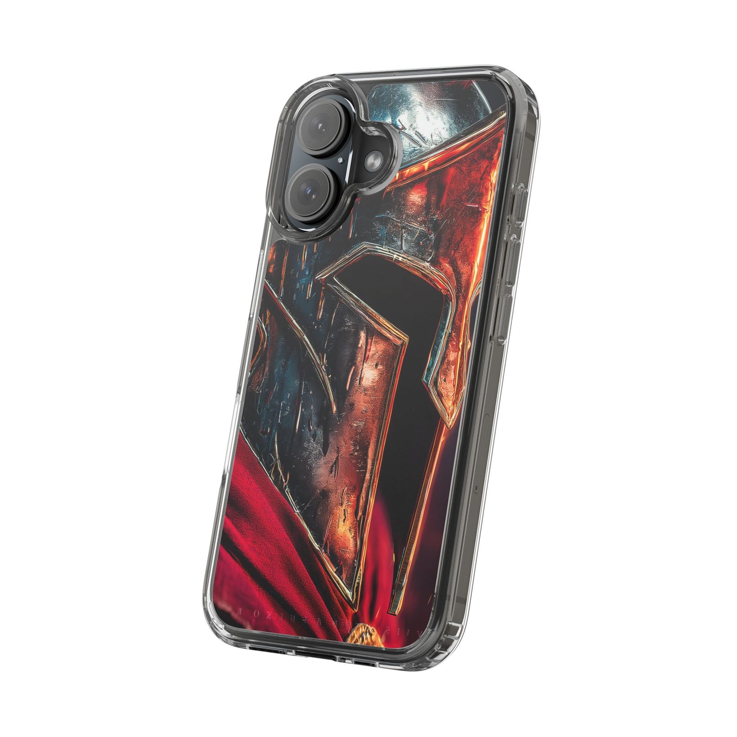 Battle Ready Clear Phone Case - Heroic Spartan Design