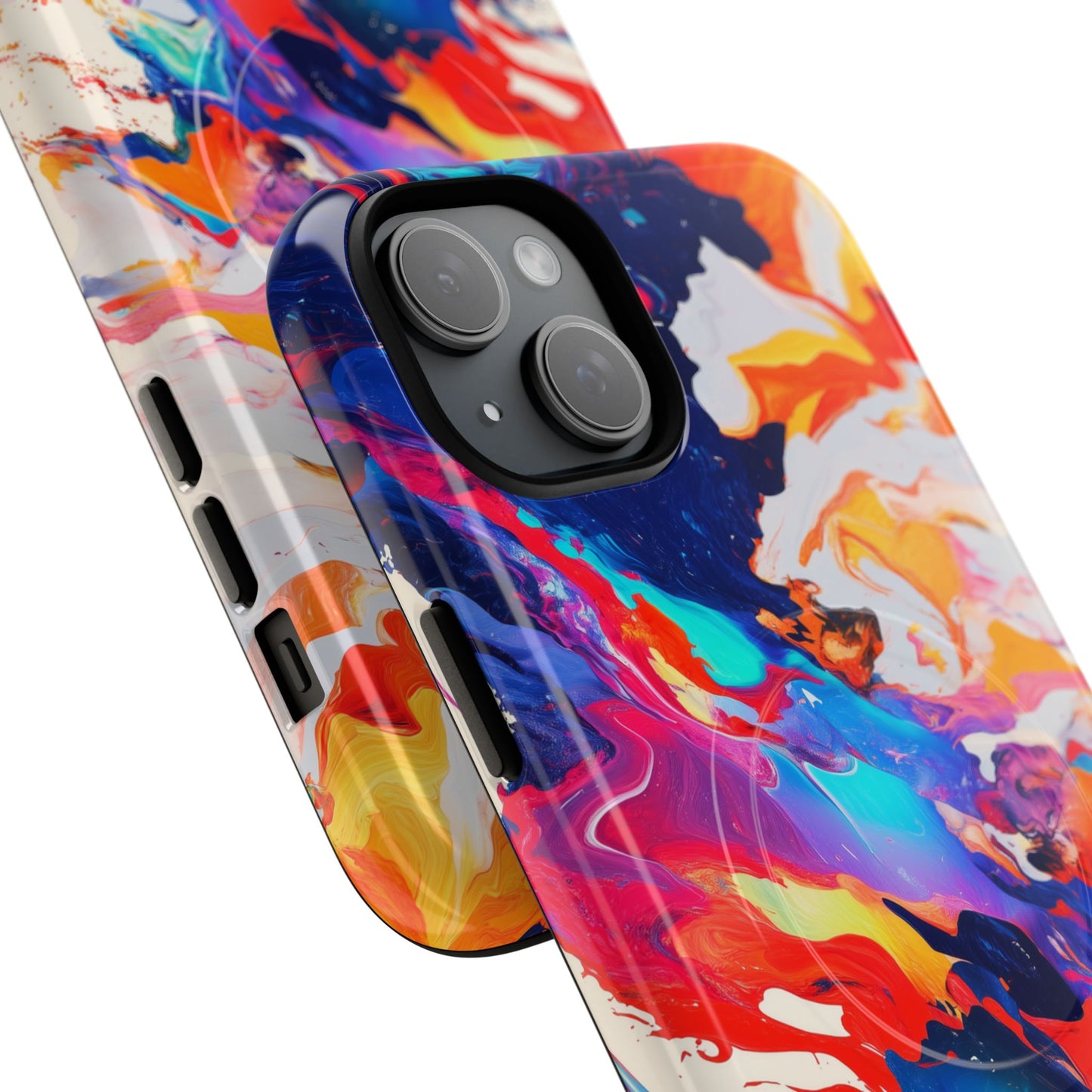 Vibrant Tough Magnetic Case - Color Splash Design for iPhone