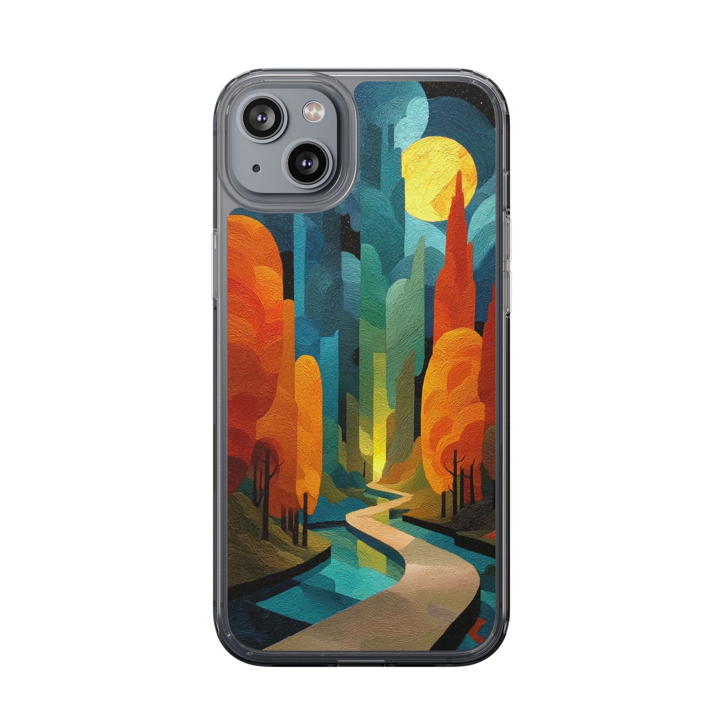 Vibrant Deep Art Landscape Phone Case - Clear Protective Cover for Nature Lovers