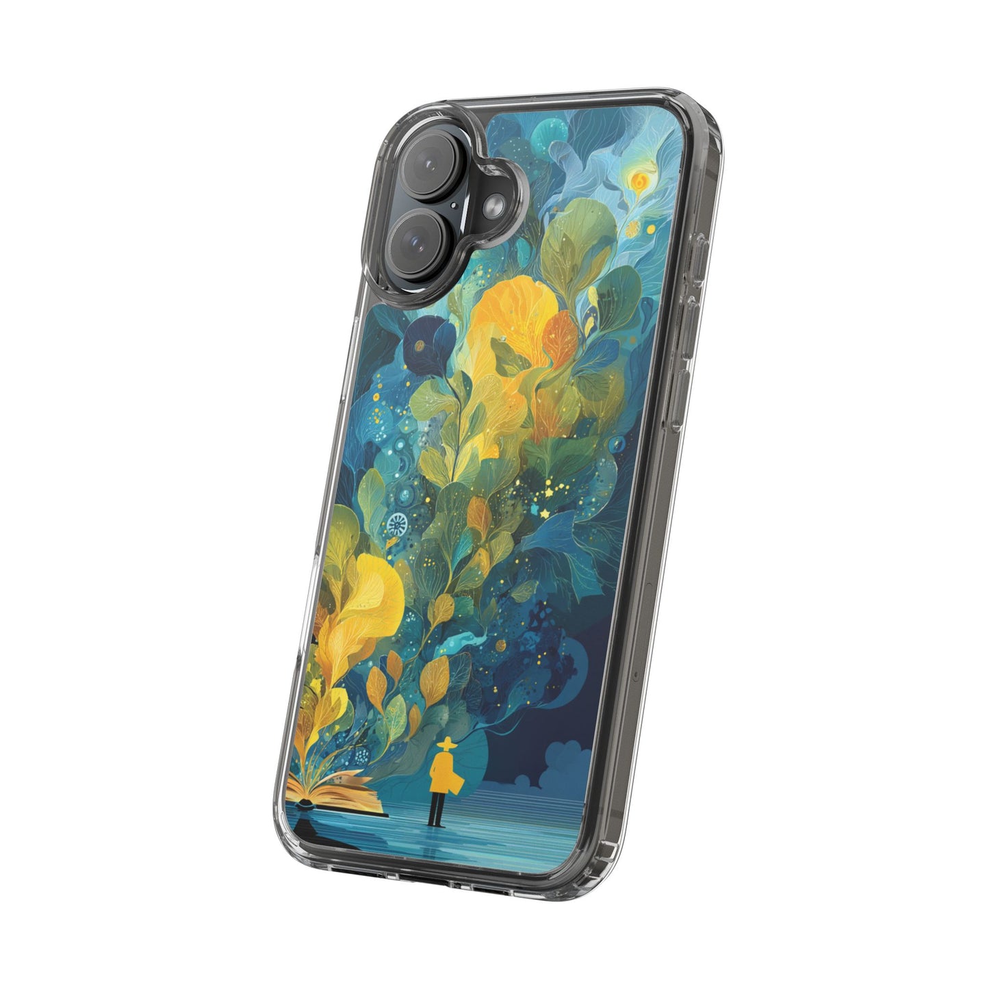 Artistic Reader Clear Phone Case - Design for Creative Souls