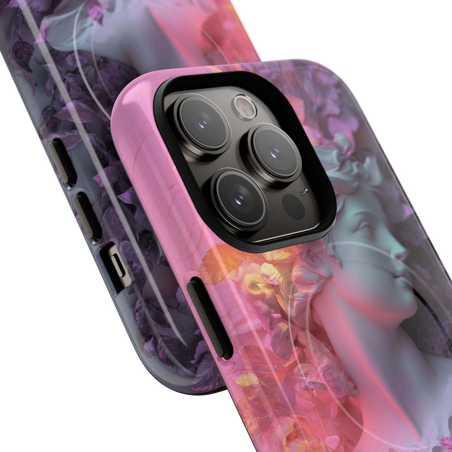Artistic Tough Magnetic iPhone Case - Floral Goddess Design