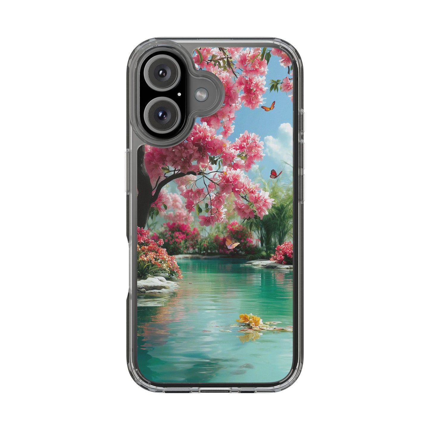 Enchanted Blossom Tree Clear iPhone Case – Boho Floral Nature Design