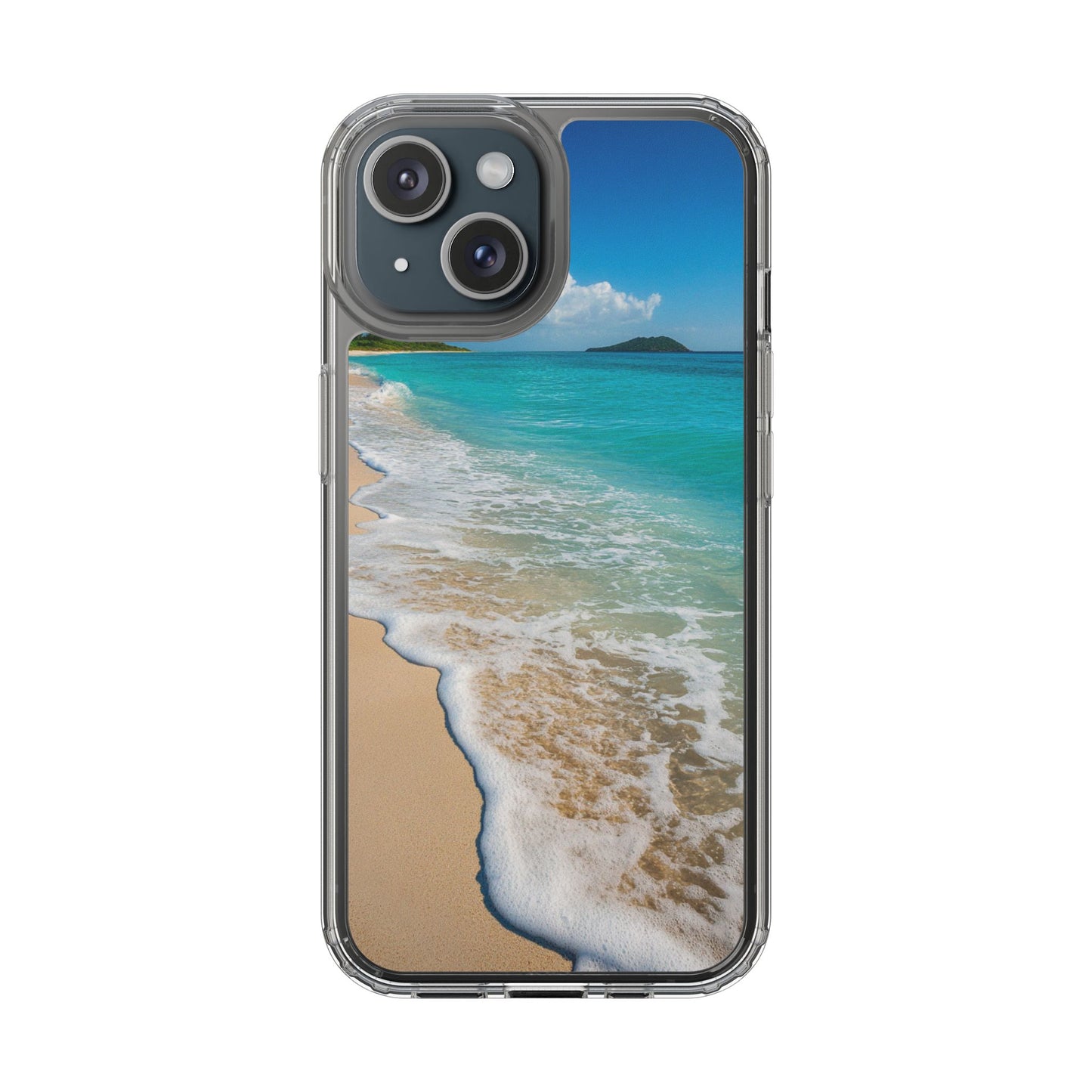 Beach Paradise Clear iPhone Case - Summer Vibe Ocean Design