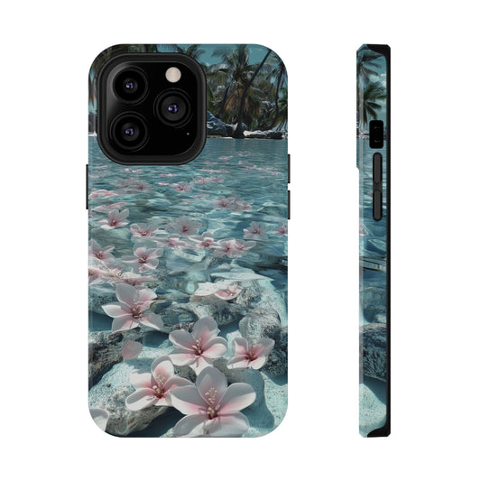 Tropical Floral Lagoon Tough iPhone Case