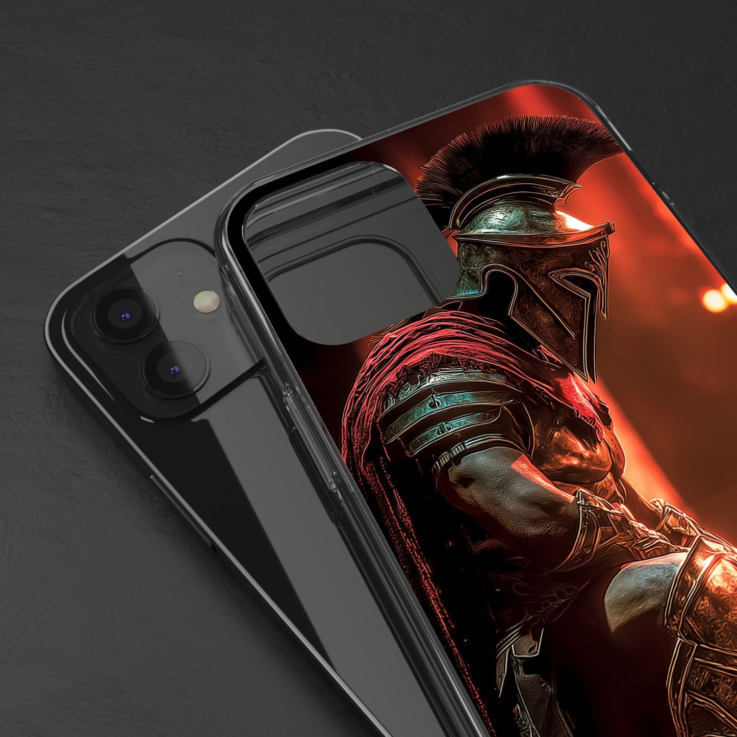 Leonidas Edition Spartan Warrior iPhone Case – Rugged Clear Protection with Bold Battle Inspired Design