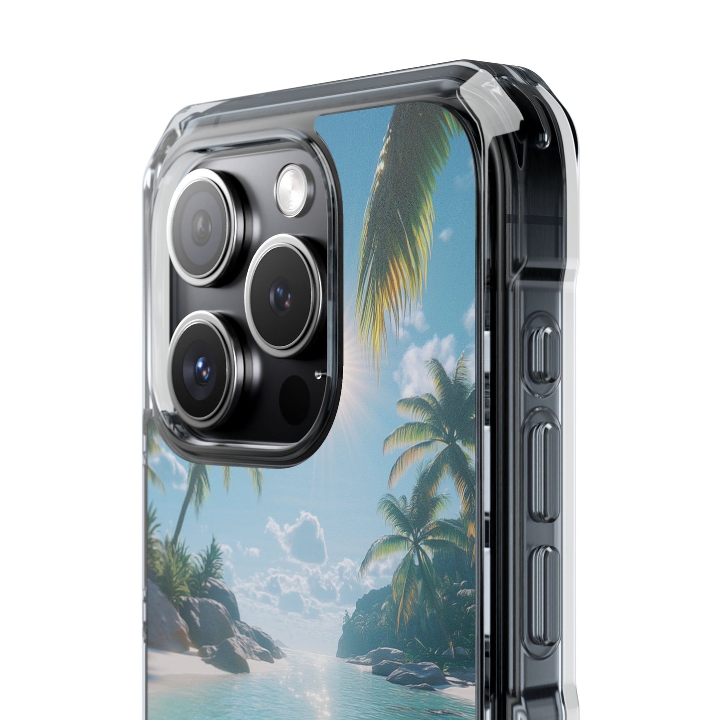 Tropical Paradise Magnetic Clear Impact iPhone Case
