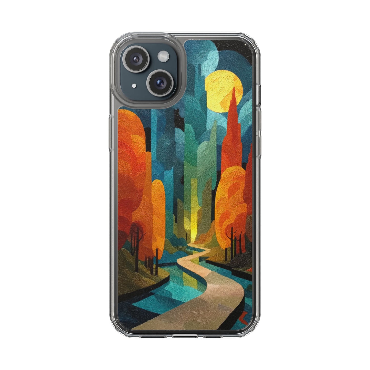 Vibrant Deep Art Landscape Phone Case - Clear Protective Cover for Nature Lovers
