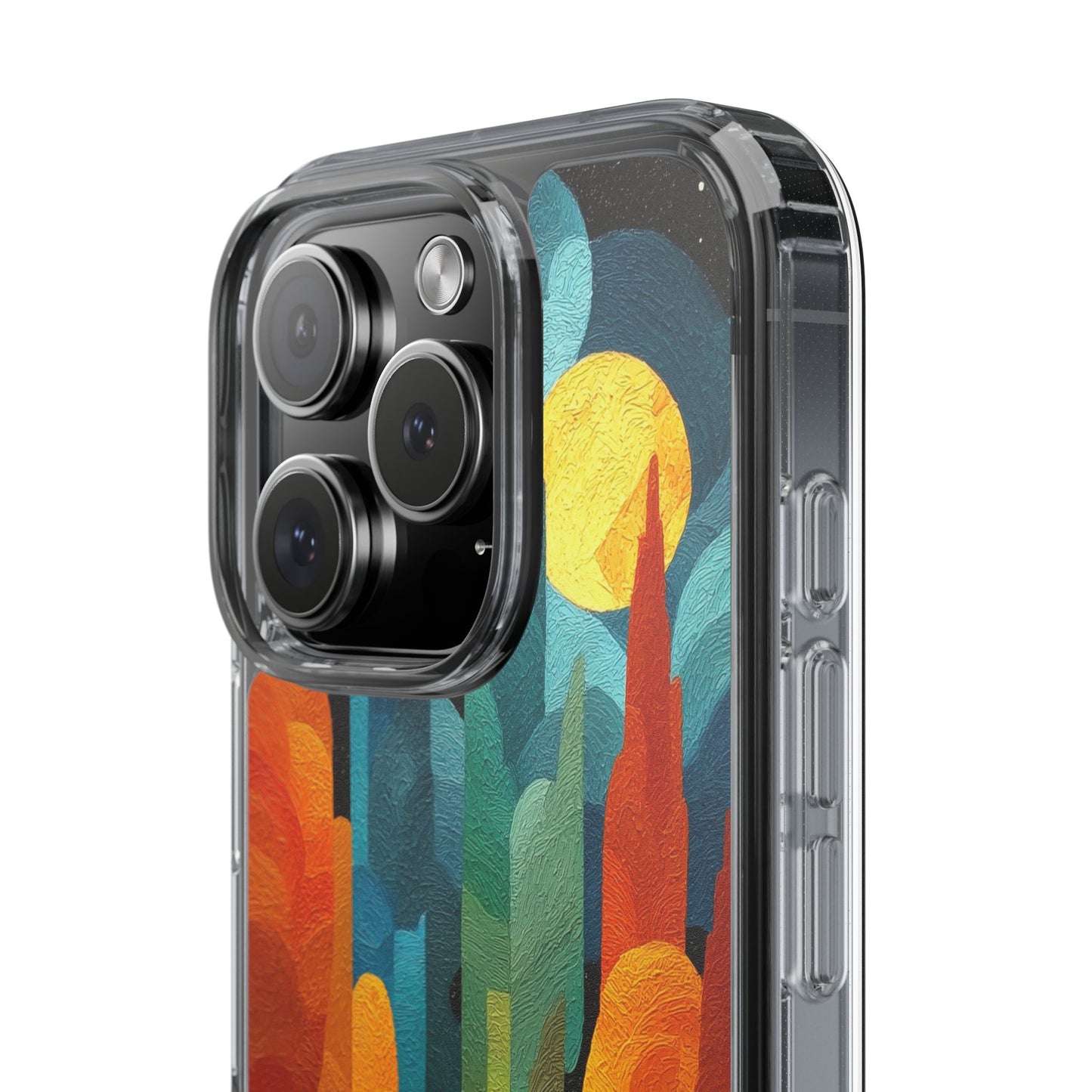 Vibrant Deep Art Landscape Phone Case - Clear Protective Cover for Nature Lovers