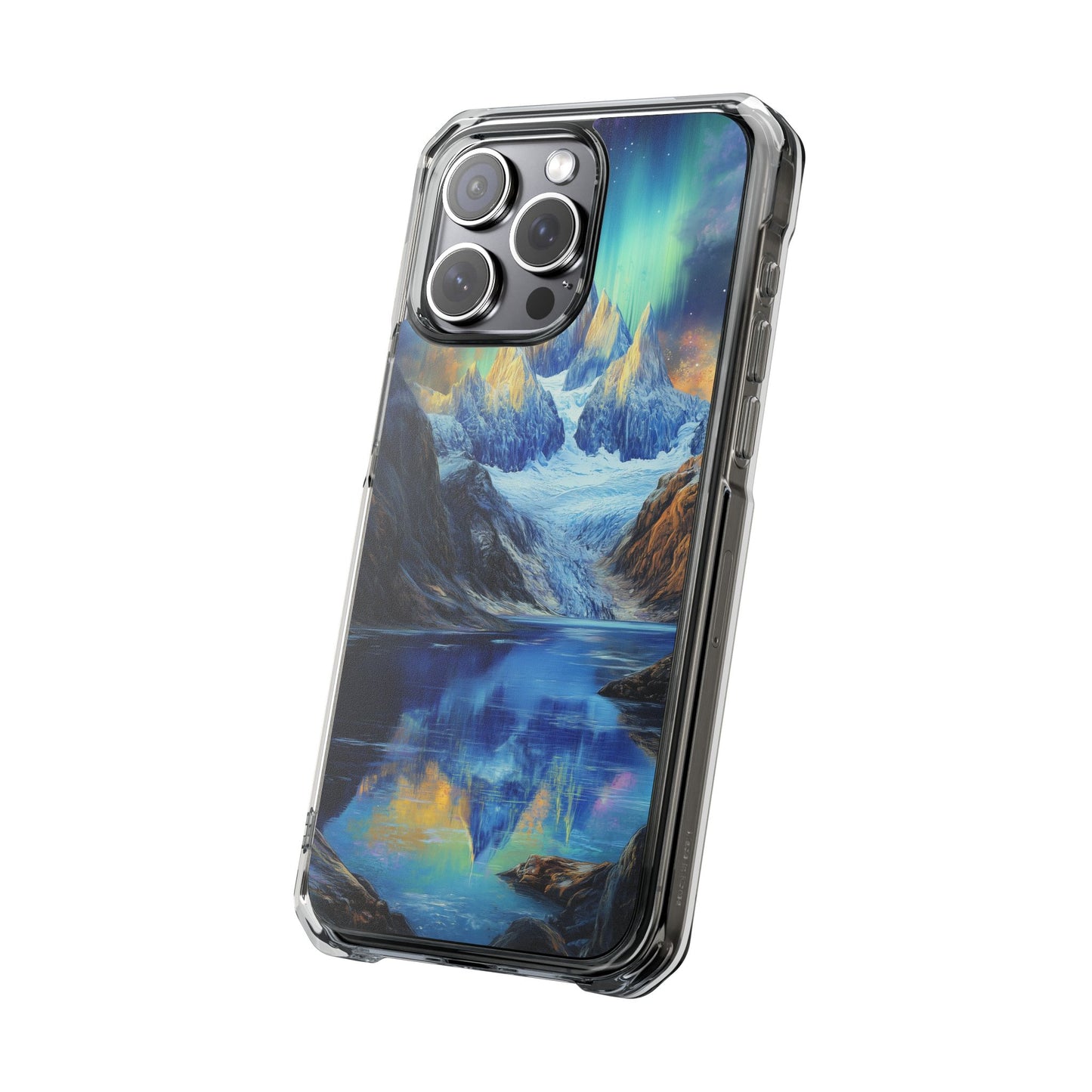 Glacial Majesty Oil Painting Magnetic Clear Impact iPhone Case