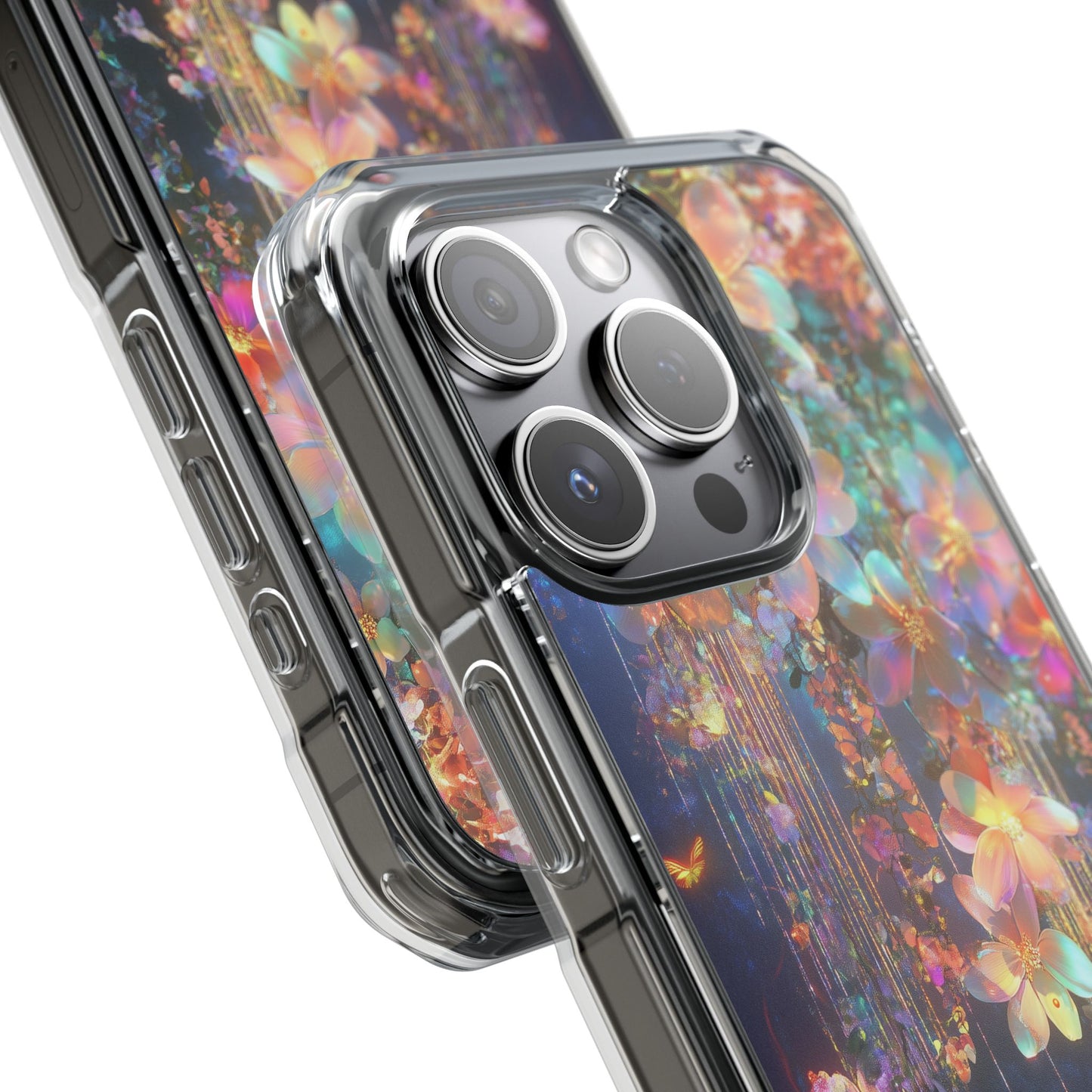 Magnetic Clear Impact Botanical iPhone Case