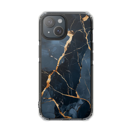 Sleek Marble Magnetic Clear iPhone Case
