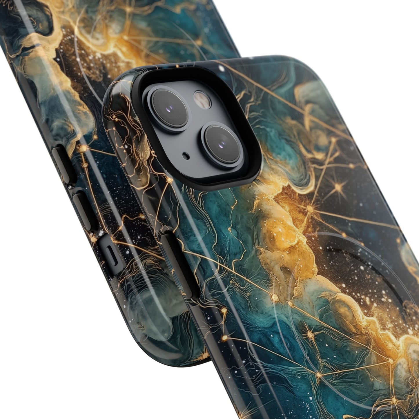 Cosmic Tough Magnetic iPhone Case - Nebula Design, Durable Protection